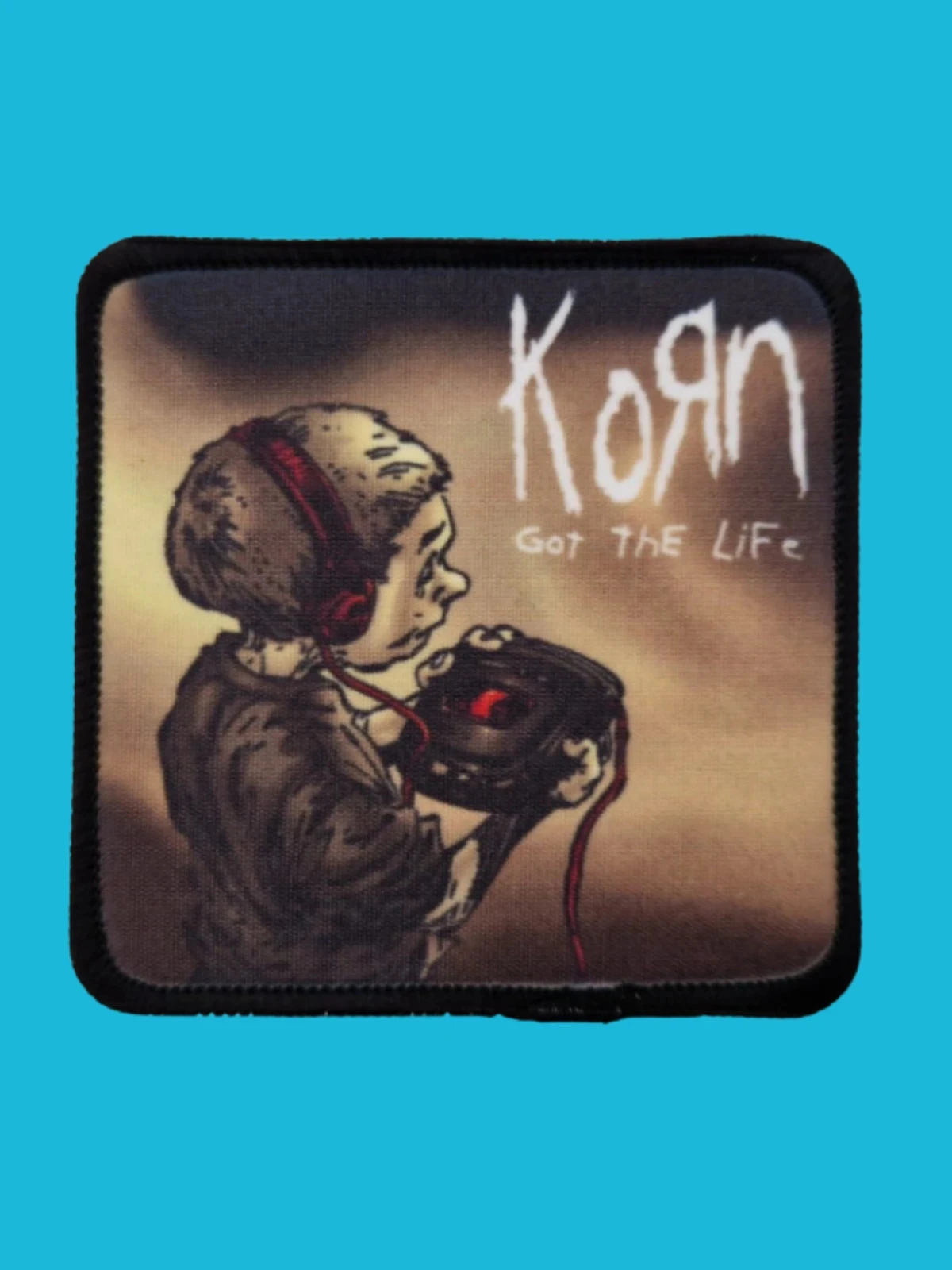 Patch Korn - Got the life - Imprimé - Carré de 7,5 x 7,5 centimètres